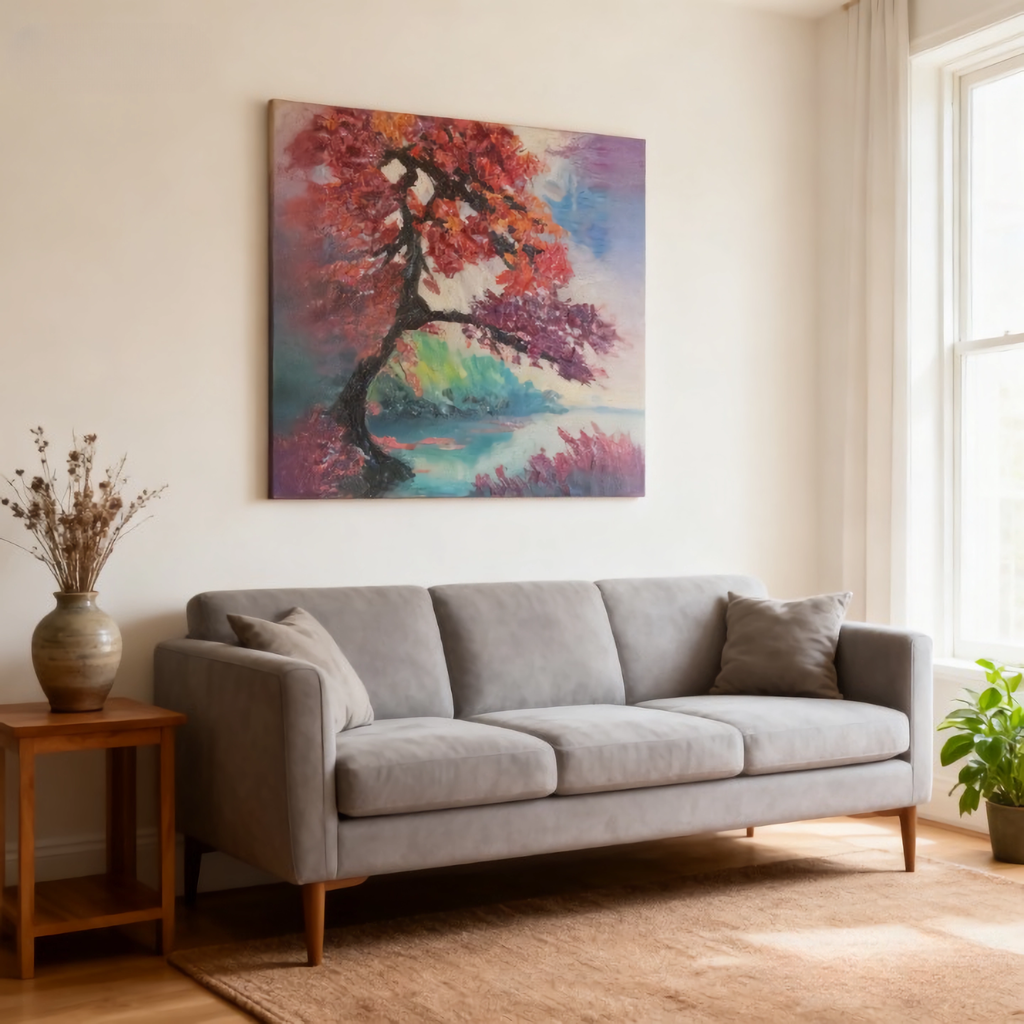 Tension of Full Bloom - oil painting print By Anson Ang HK