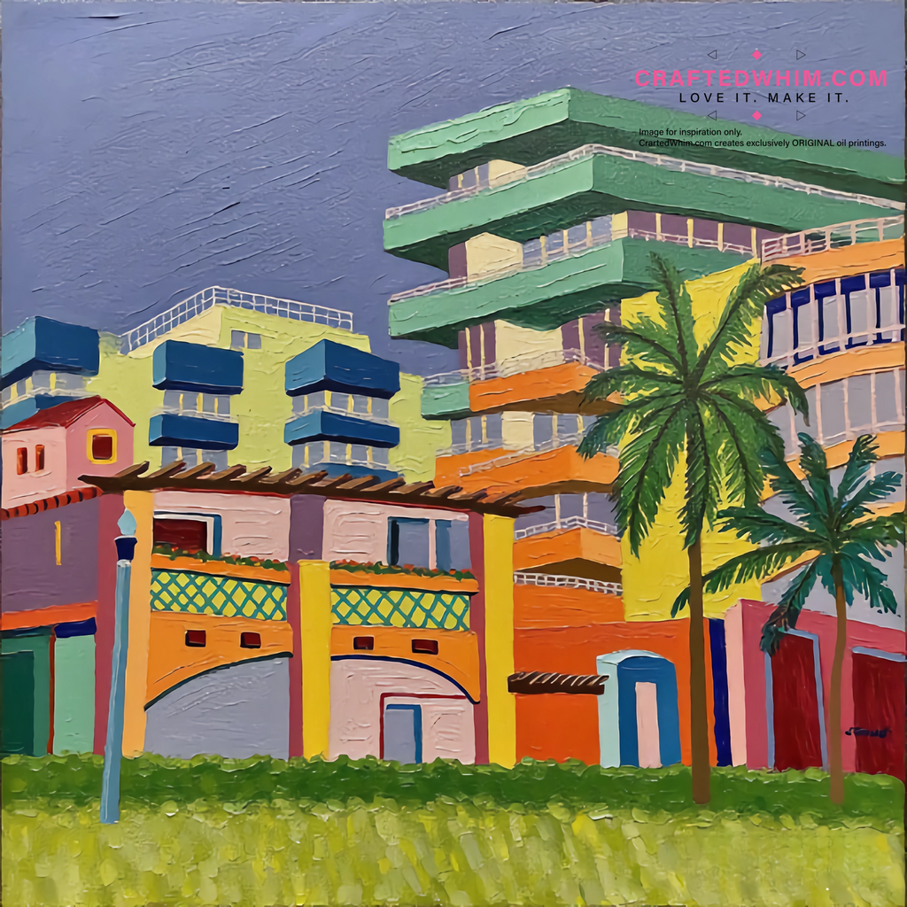 Topology of Country Paths - oil painting print By Anson Ang HK