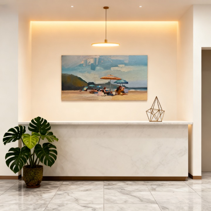 Traces of Photographic Etching - oil painting print By Anson Ang HK