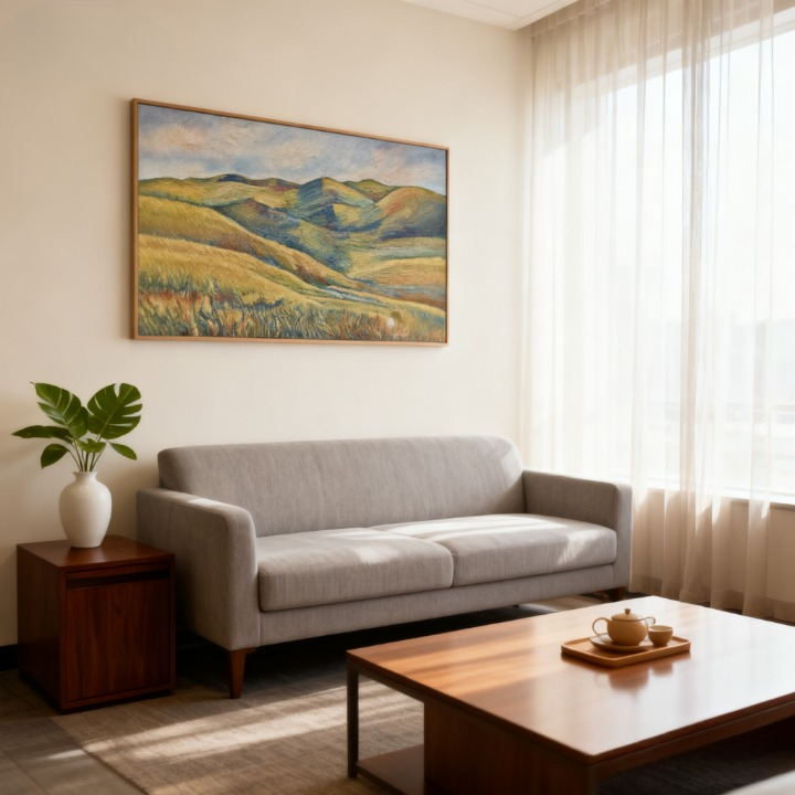 Valley Echoes - oil painting print By Anson Ang HK